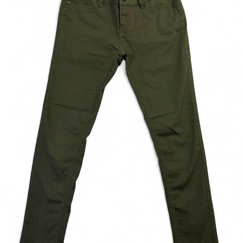 Wax Jean Butt I Love You Olive Green Straight Leg Pants 93100 Womens 7